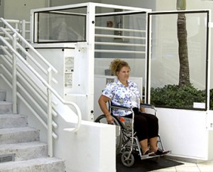 verticle platform lifts help may people confined to wheelchairs